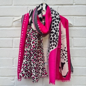 Animal Trio - Hot Pink Scarf